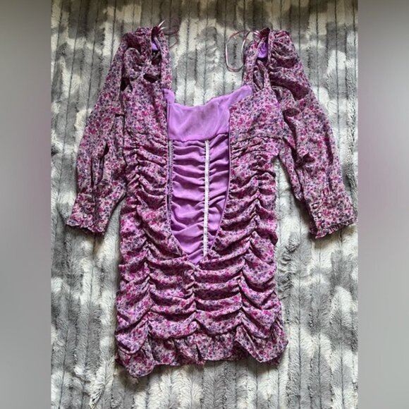 Blogger Fav ZARA FLORAL PRINTED DRESS WITH DRAPING Size Medium - Picture 9 of 15